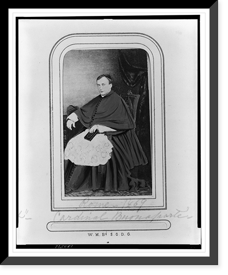 Joseph Fesch, Cardinal Buonaparte, full-length portrait, seated, facing slightly left, Antique Poster