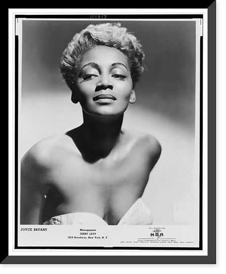 Historic Framed Print, [Joyce Bryant, head-and-shoulders portrait, facing front].James J. Kriegsman, NY.,  17-7/8" x 21-7/8"