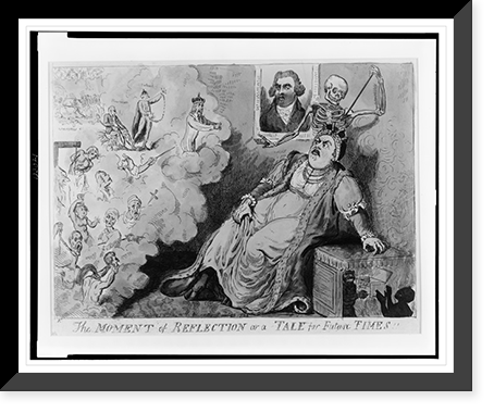 The moment of reflection or a tale for future times.IC, Antique Print