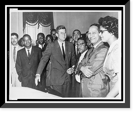 NAACP delegation visits the President at the White House on behalf of civil rights legislation, Historic Print