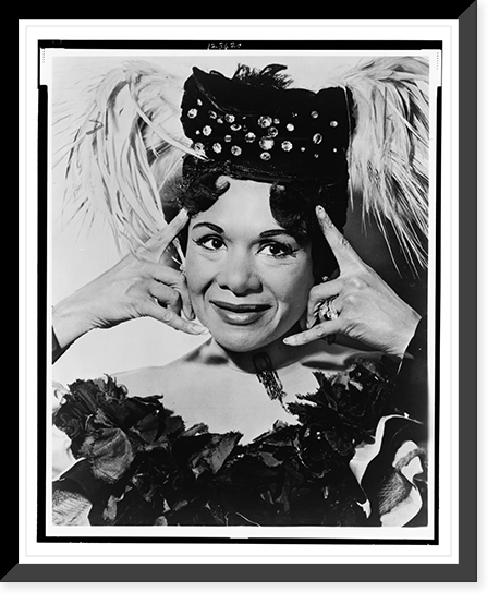 Historic Framed Print, [Katherine Dunham, head-and-shoulders portrait, facing front, in costume for dance revue Bamboche"]",  17-7/8" x 21-7/8"