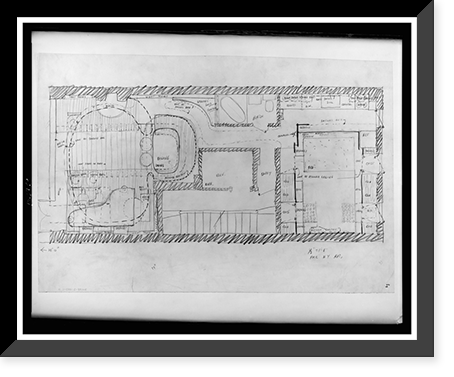 Paul Rudolph's penthouse apartment, 23 Beekman Place, New York City. Sketch - 2, Antique Poster