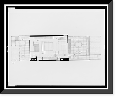 Paul Rudolph's penthouse apartment, 23 Beekman Place, New York City. Plan, fourth level. Photograph, Antique Wall Art
