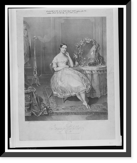 Fanny Elssler.painted from life by Henry Inman ; lith. of Endicott ; drawn on stone by Henry Ph. Heidemans, Historic Print