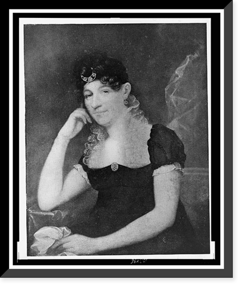Historic Framed Print, [Maria Ganesvoort Melville, half-length portrait, seated, facing slightly left],  17-7/8" x 21-7/8"