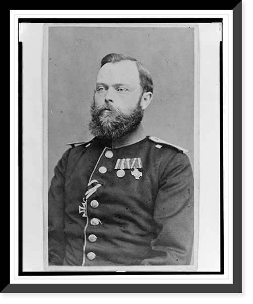 Historic Framed Print, [Lieutenant Colonel Karl Friedrich Heinrich von Trebra, Union officer in the 32nd Indiana Regiment, half-length portrait, facing front].Abtheilung f&uuml;r Portraits, Wilhelm Grundner.,  17-7/8" x 21-7/8"