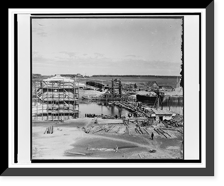Profil' stroiushchagosia cherez Tobol zhieleznodorozhnago mosta. IAlutorovsk, Vintage Print