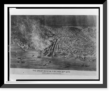 Vintage Photo Print - Boston - The great fire Nov. 9th, 1872