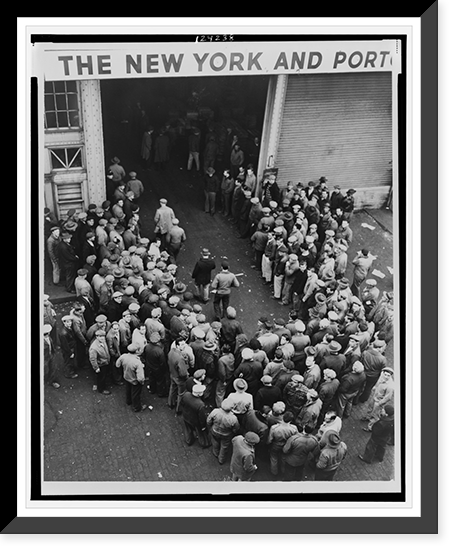Shakeup at Pier 92, N.Y.C., North River and 52nd St..World-Telegram photo by Al Ravenna, Historic Print