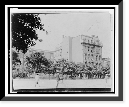 Department of Justice. Just before removal. Site of Treasury Annex, Washington, D.C, Antique Print