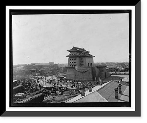 Historic Framed Print, [A large temple(?), Beijing, China],  17-7/8" x 21-7/8"