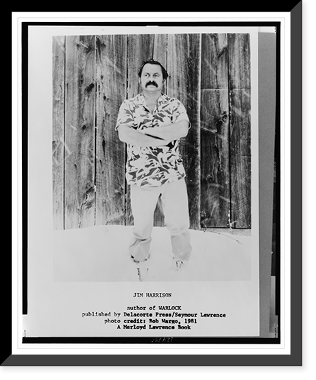 Jim Harrison. author of Warlock, Vintage Wall Art