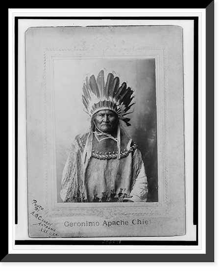 Geronimo, half-length portrait, facing front.photo by A.B. Canady, Altoona, Kas., U.S.A. - 2, Vintage Poster