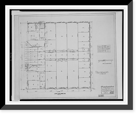 Calvary Baptist Church, (Eighth Street between G and H Streets, N.W., Washington, D.C.). Second floor. Framing plan.Arthur B. Heaton, architect, Vintage Poster
