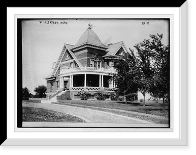 W.J. Bryan's home, exterior view Classic, Vintage Wall Art