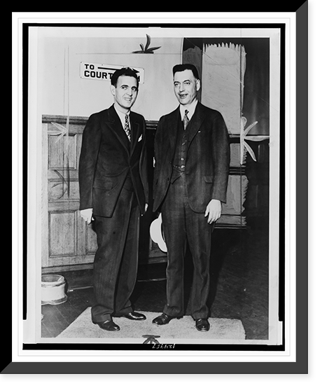 Legs Diamond and Daniel H. Prior(?), full-length portrait, standing, facing front, Vintage Poster