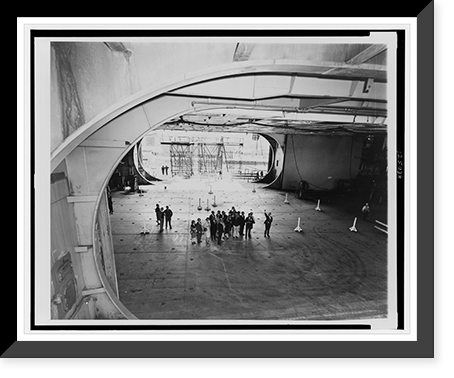 Members and wives of the New York chapter of the Young Presidents' Organization gather on the hangar deck of the United States Carrier Constellation, Antique Wall Art