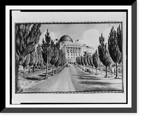 Historic Framed Print, [West front of the Capitol of the United States],  17-7/8" x 21-7/8"