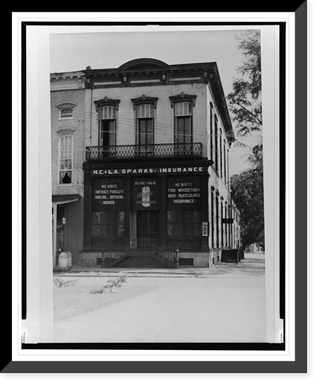 Old Eastern Bank, Eufaula, Alabama, Vintage Print