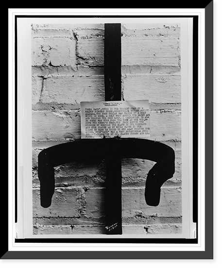 Bell rack as displayed in museum - Mobile, Alabama, Antique Poster