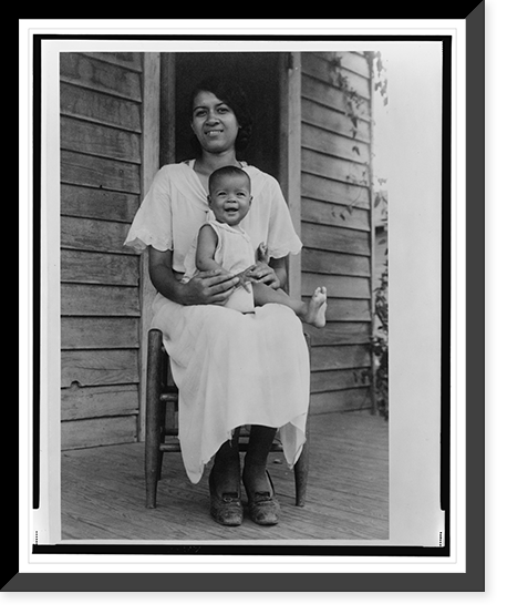 Present day mother and child. not pure Negro Classic, Antique Print