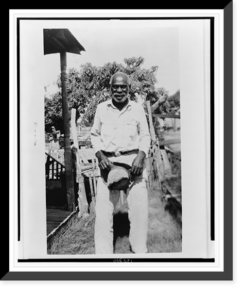 Historic Framed Print, Sam Jones Washington, ex-slave, Ft. Worth,  17-7/8" x 21-7/8"