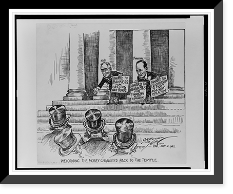 Welcoming the money changers back to the temple, Antique Print
