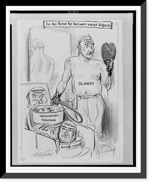 Historic Framed Print, In his time he has worn varied disguises,  17-7/8" x 21-7/8"