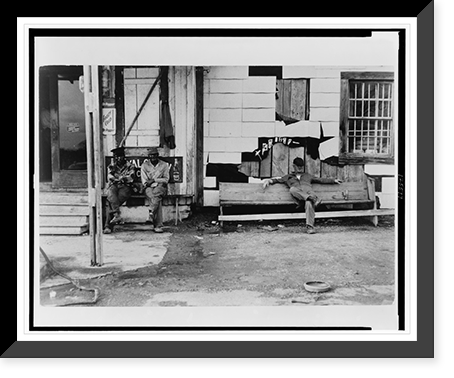 Separate benches - Brownsville, Miss. 1961. Classic, Historic Print