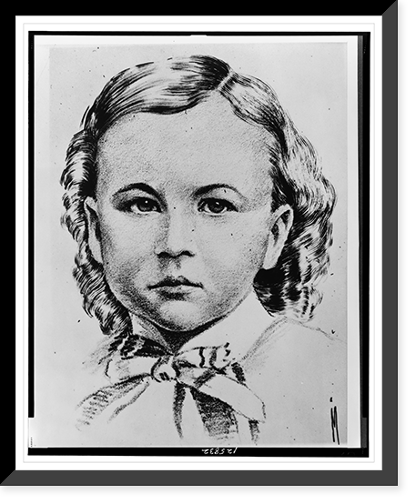 Charles Brewster Ross at four year of age, bust portrait, facing front, Antique Poster