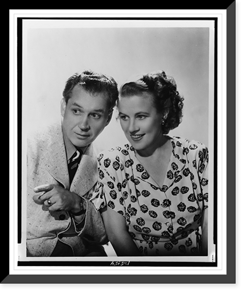 Historic Framed Print, [Jim & Marian Jordan, half-length portrait, seated, looking left],  17-7/8" x 21-7/8"