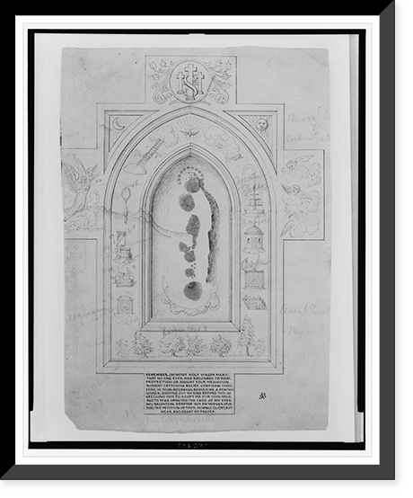 Altar to Our Lady of Loretto. Elevation.J.G.B. - 2 Classic, Vintage Wall Art