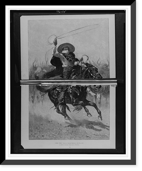 Historic Framed Print, Toro,  toro!".A.M.S. ; Frederic Remington.",  17-7/8" x 21-7/8"