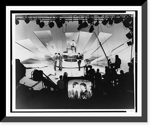 Historic Framed Print, [The Beatles rehearsing for their appearance on the Ed Sullivan Show],  17-7/8" x 21-7/8"