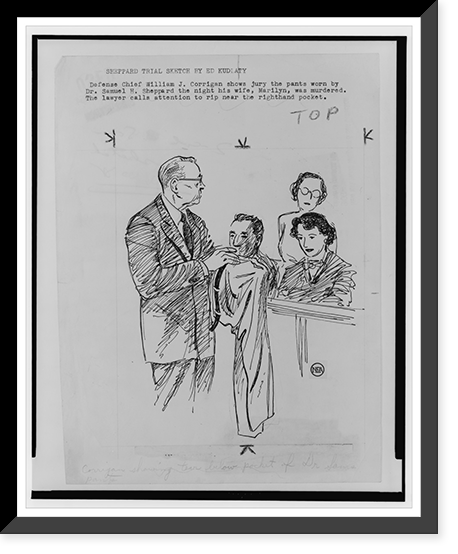 Corrigan showing tear below pocket of Dr. Sam's pants.NEA, Vintage Print