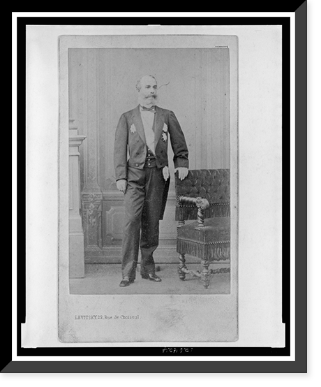 F.S. Mora, Minister Plenipotentiary for Emperor Maximilian of Mexico, full-length portrait, facing front.Levitsky, 22 Rue de Choiseul. Classic, Vintage Print
