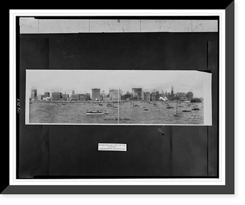 Historic Framed Print, Chicago's water front,  17-7/8" x 21-7/8"