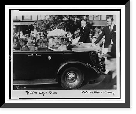 King George VI and Queen Elizabeth on their visit to U.S., 1939.photo by Oliver C. Murray, Antique Wall Art