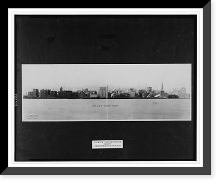 Historic Framed Print, Chicago's water front - 2,  17-7/8" x 21-7/8"