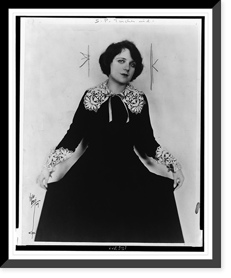 Historic Framed Print, [Helen Ford, three-quarter length portrait, standing, facing front].Victor Georg, N.Y.,  17-7/8" x 21-7/8"