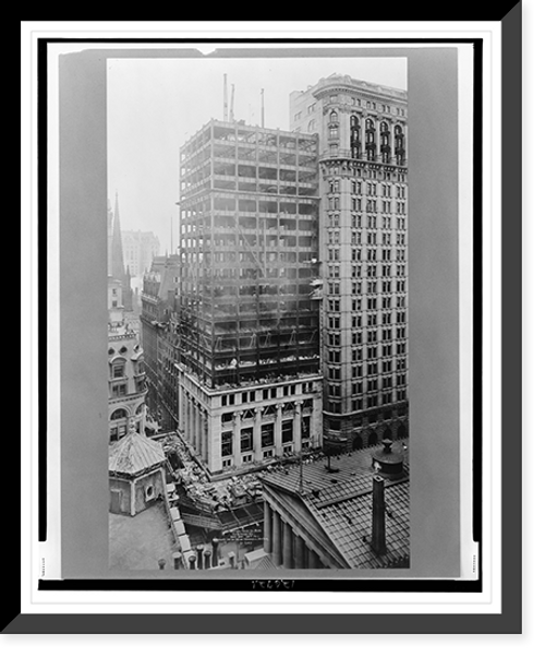 Historic Framed Print, Bankers Trust Co. Bldg., Wall & Nassau Sts. - 4,  17-7/8" x 21-7/8"