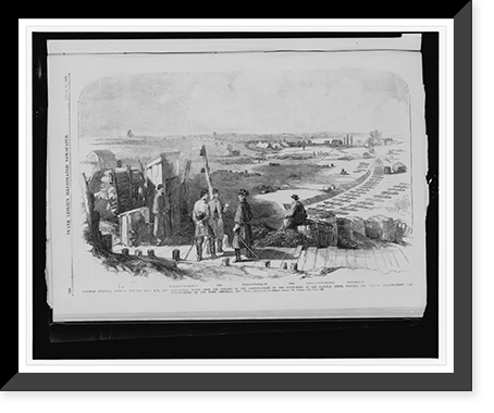 Historic Framed Print, Manassas Junction, looking towards Bull Run and Centreville, [...].from a sketch by our special artist, Mr. Forbes.,  17-7/8" x 21-7/8"