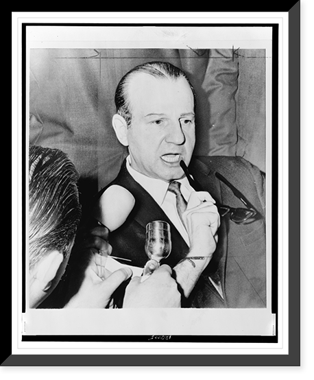 Jack Ruby, slayer of Lee Harvey Oswald, ponders during his change-of-venue hearing in Dallas, Antique Print