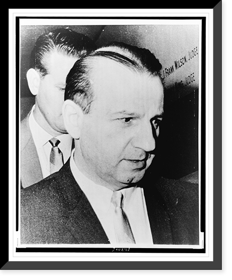 Historic Framed Print, [Jack Ruby, bust portrait, facing right, arriving in court],  17-7/8" x 21-7/8"