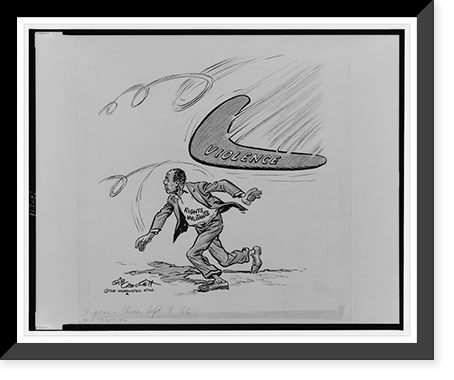 Historic Framed Print, [Violence attacking civil rights militants],  17-7/8" x 21-7/8"