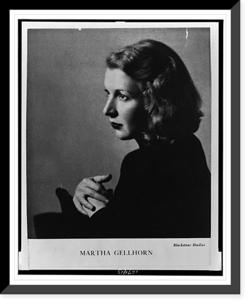 Historic Framed Print, [Martha Gellhorn, head-and-shoulders portrait, facing left].Blackstone Studios.,  17-7/8" x 21-7/8"