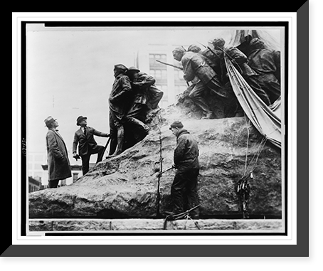 Gutzon Borglum inspects his latest creation Classic, Antique Wall Art