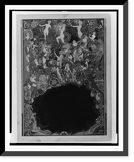 Advertisement for Woman to Woman magazine showing nude women in art nouveau landscape.Hirschfeld, Historic Print