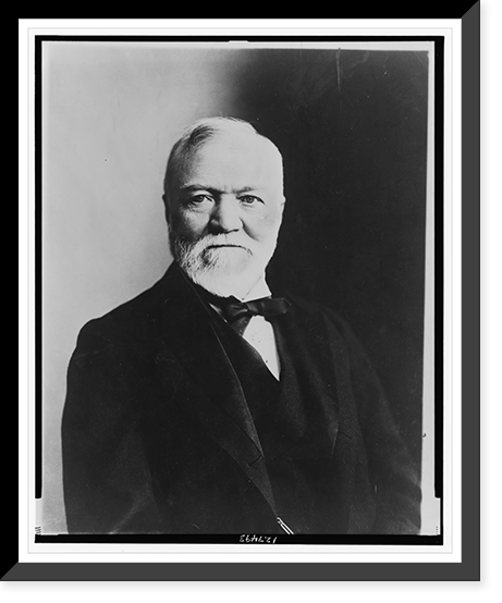 Andrew Carnegie, half-length portrait, facing front.photo by Davis & Sanford, Antique Poster