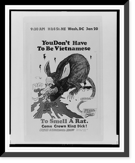 You don't have to be Vietnamese to smell a rat : come crown King Dick! Classic, Vintage Poster